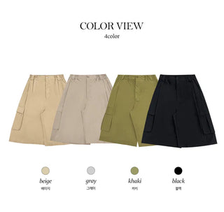 Vivi Cargo Side Banding Summer Bermuda Shorts - 4 Colors