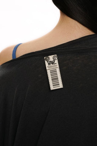 [Moromoro2] Washed Bow Graffiti Rhinestone Oversized  Tee