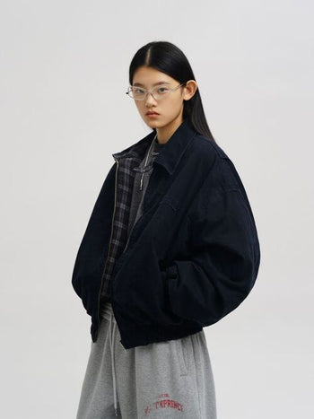 [MASONPRINCE] Reversible Cotton Harrington Jacket