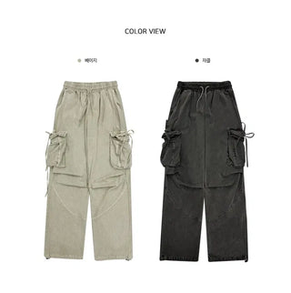 Pigment Rope Cargo Wide Pants - 2 colors
