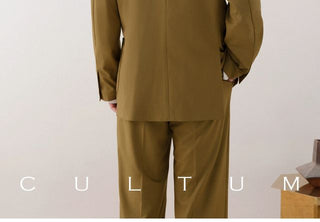 [CULTUM] Washable Bamboo Fiber Double-Breasted Suit Set