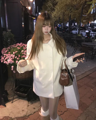 Double-breasted, mid-length coat