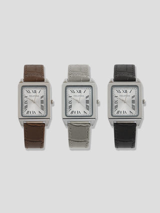 Opt Square Classic Leather Watch