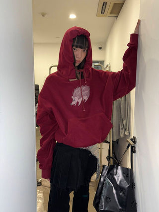 [NeverSeez] Printed Graphic Hoodie