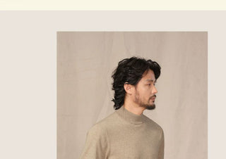 [CULTUM] Cashmere Blend Mock Neck Sweater