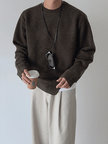 Melbourne Asymmetrical Crop Wool Knit