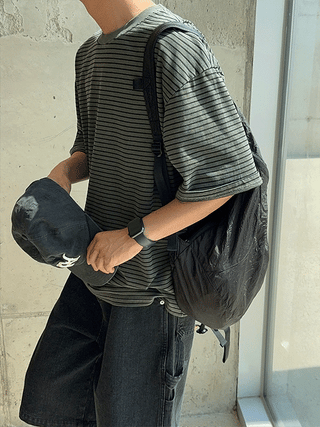 Figaro Pigment Stripe 1/2 T-shirt