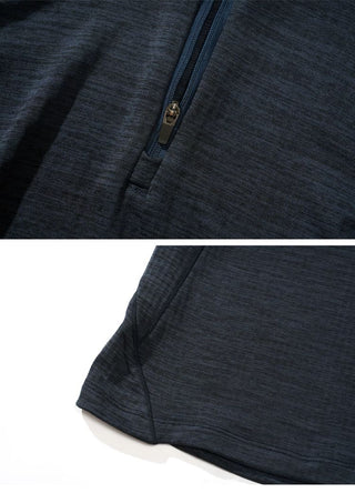[Monterest] Fleece-Lined Half-Zip Long Sleeve Tee