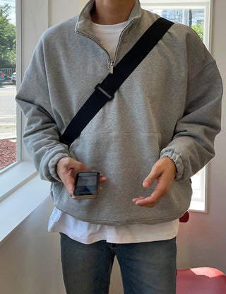 Standard half-zip sweatshirt (cotton fabric)