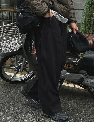 Nouveau Cut Cotton Elastic Waist Pants (3 colors)