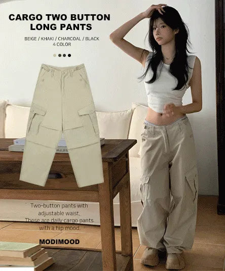 Model Praise/Fit Guaranteed Big Cargo Two-Buckle Long Pants - 4 Colors