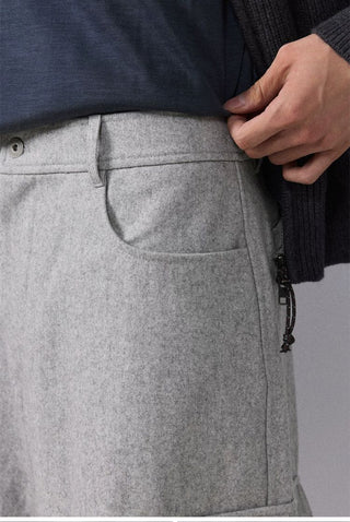 [Monterest] Wool Blend Wide Cargo Work Pants