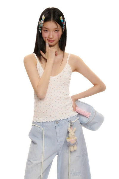 [moromoro2] Floral Print Cami Top