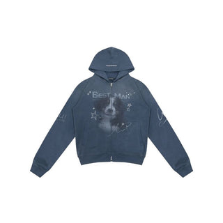 [MASONPRINCE] 400G Heavyweight Cotton Zip-Up Hoodie