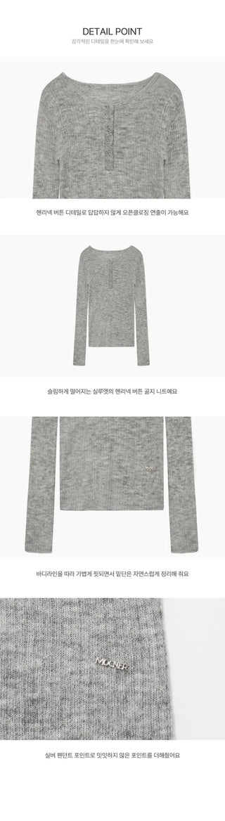 Slim Line Ribbed Neck Knitwear - 5 Colors