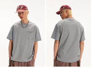 [Monterest] Speckled Yarn Workwear Pocket Tee