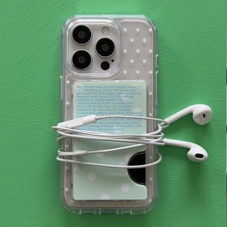 (MagSafe) dot case + Dot text mint card zip set
