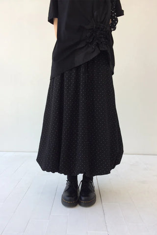 Polka Dot Pumpkin Long Skirt