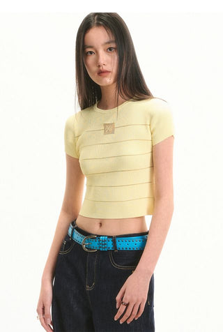 [NOTAWEAR] Beaded knitted T-shirt