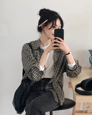 (Standard Fit/Loose Fit) Clean Long-Sleeve T-Shirt