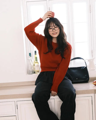 [U-neck/V-neck] 2 types of standard basic knitwear
