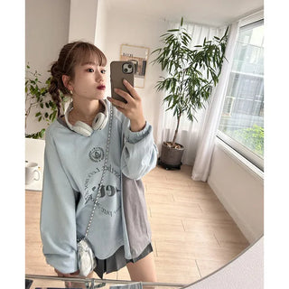Two-tone logo sweatshirt