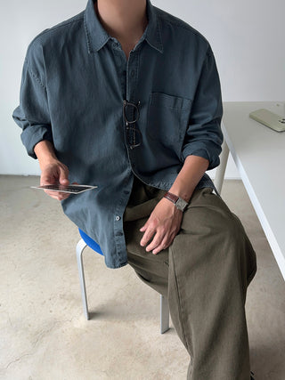 Haze Aging Fade Washed Shirt