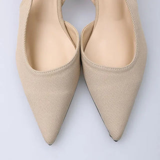 Stiletto slingback mid-heel