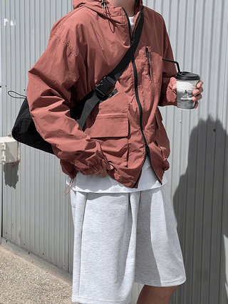 Every Pocket Hooded Windbreaker Jumper