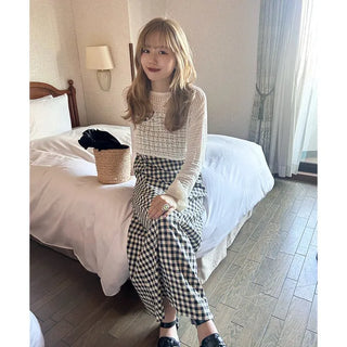 Perforated knit top