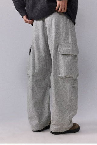 [Monterest] Wool Blend Wide Cargo Work Pants