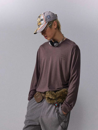[Monterest] Merino Wool Blend Relaxed Long Sleeve Tee