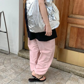 Basket elastic pants