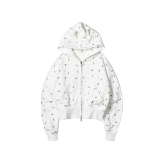 [NECY] Mimora Allover Print Hoodie Jacket & Sweatpants Set