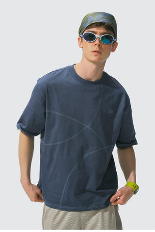 [Monterest] 7A Antibacterial Stitch Panel Relaxed Tee