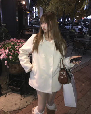 Double-breasted, mid-length coat