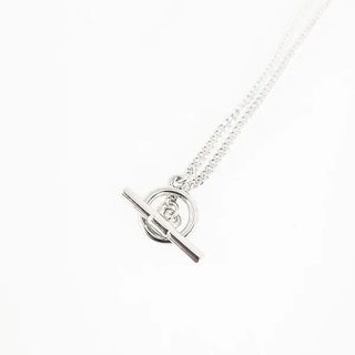 Long chain buckle necklace