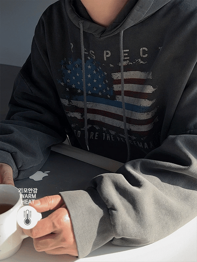Respect Pigdying American Flag Hoodie