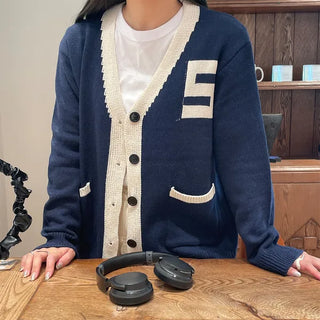 S Patch Collar Cardigan