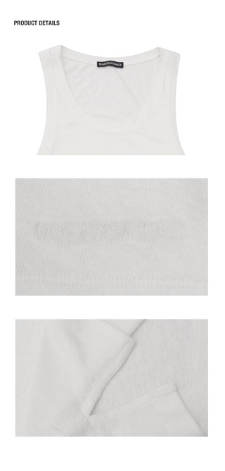 [MASONPRINCE] Washed Ribbed  Sleeveless Top