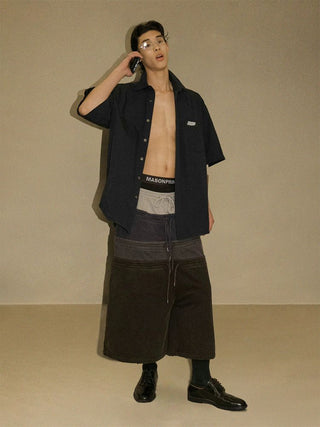 [MASONPRINCE] Pima Cotton Blend Short Sleeve Shirt