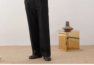 [CULTUM] Linen Drawstring Trousers