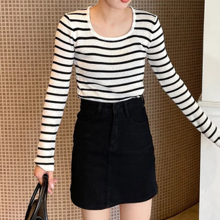 meg stripe ribbed knit