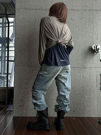 [MASONPRINCE] Lightweight Cotton Long Tee