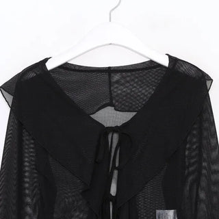 Frilled blouse cardigan