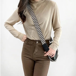 Herringbone check strap