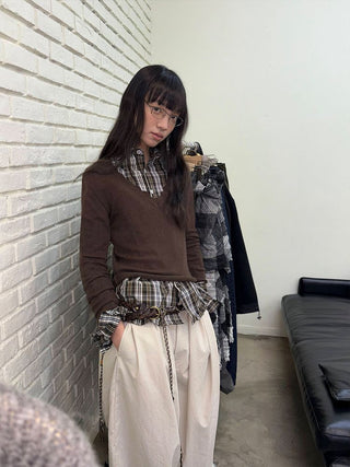 [NeverSeez] Plaid Cotton Shirt