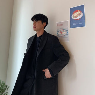Modern Lapel Collar Wool Coat