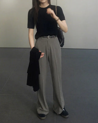 Semi-bootcut slacks