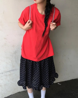 Frilled polka dot skirt